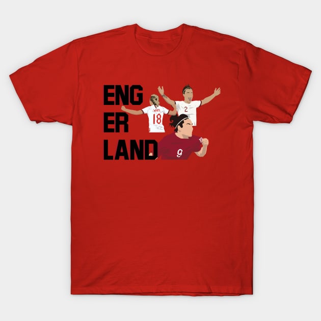 England Womens Football T-Shirt by Hevding